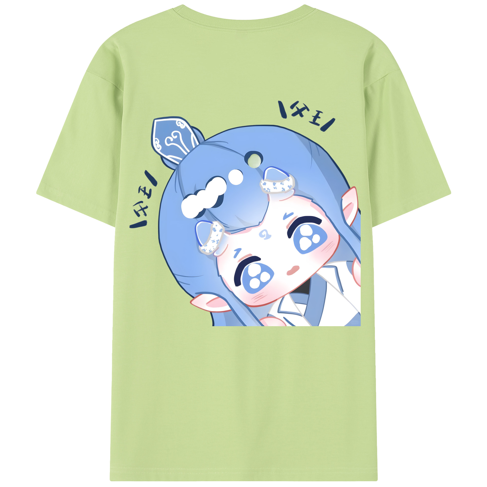 （画像用） Ne Zha 2 ナタ 魔童の大暴れ 綿100％半袖Tシャツ（背面プリント）